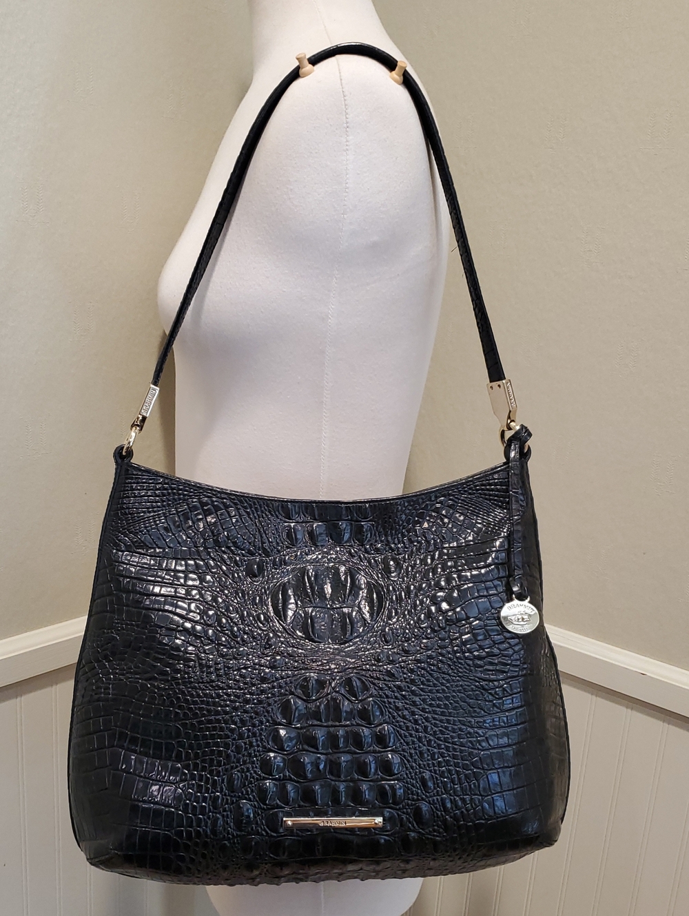 Brahmin Melbourne Croc Shoulder Bag